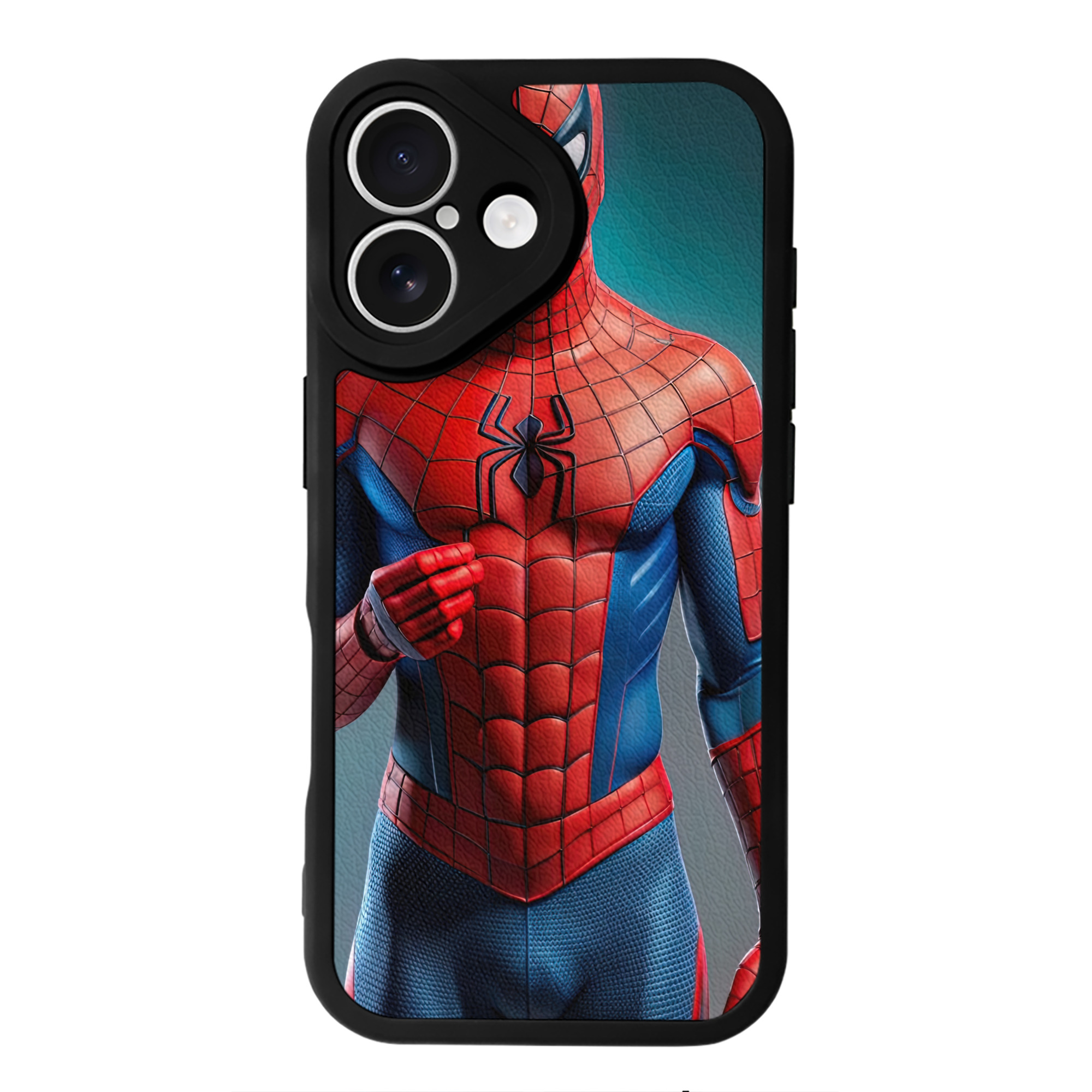 Spider Man スパイダーマン 【iPhone 16シリーズ対応】シリコンスマホケース（レザー調） 材質：シリコン